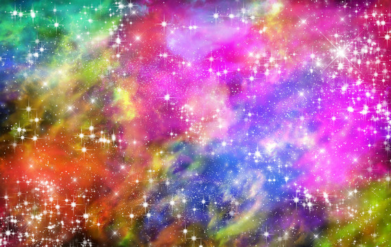 唯美璀璨的星空圖