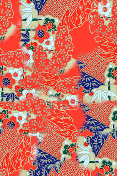 四方連續(xù)印花花型圖案