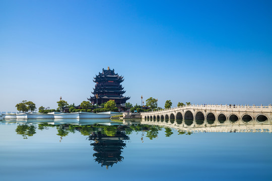 苏州阳澄湖重元寺风景