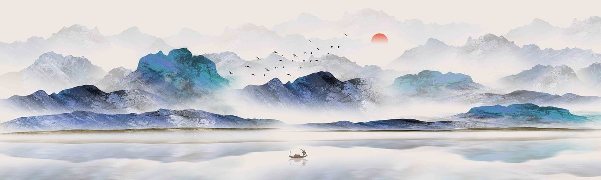 北歐巨幅山水畫
