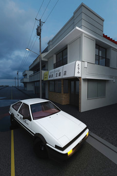 AE86藤原豆腐店街景3D场景