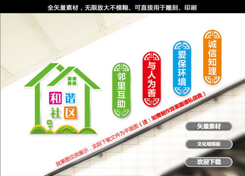社區(qū)樓梯文化墻
