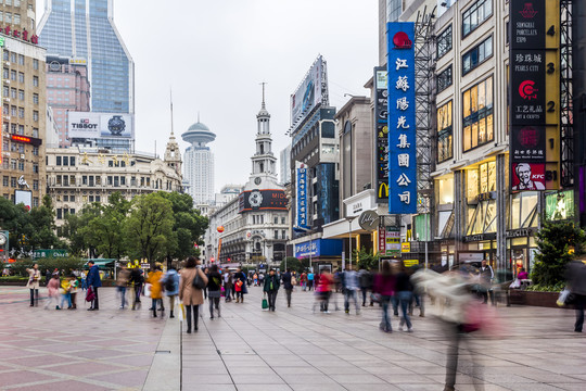 上海南京路步行街街景