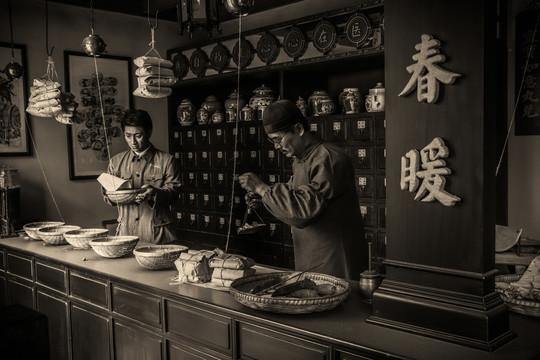 怀旧老上海药店