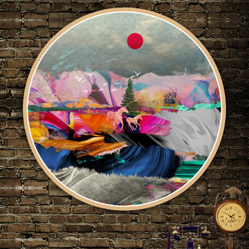 現(xiàn)代山水組合無框畫