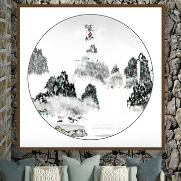 山水壁畫