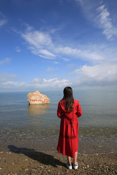 青海留念油菜花田园美景