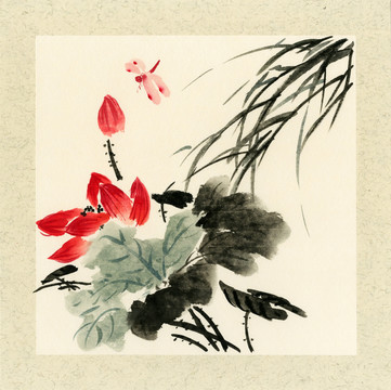 國(guó)畫荷花