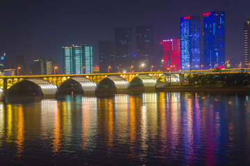 橘子洲大桥夜景