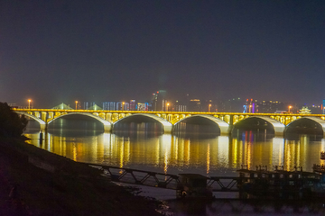 长沙橘子洲大桥夜景