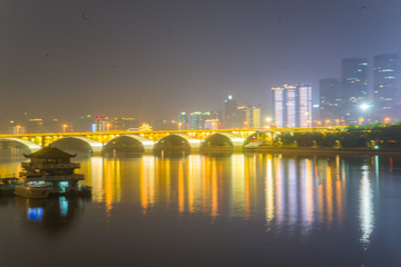 长沙橘子洲大桥夜景