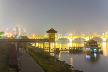 长沙橘子洲大桥夜景