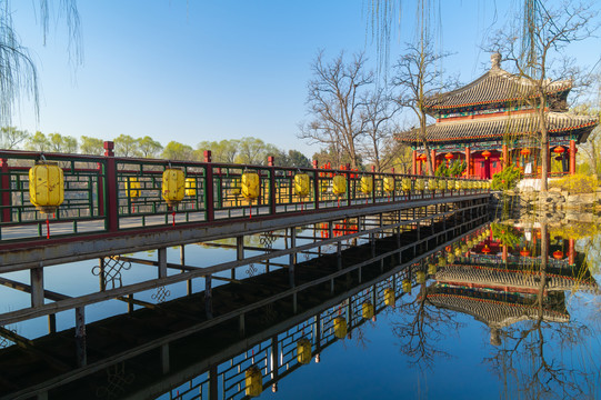 北京颐和园圆明园春季迷人风光