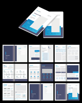 简洁大气企业画册cdr设计模板