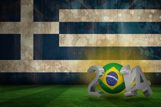 2014年巴西世界杯对希腊国旗
