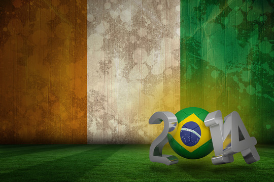 巴西世界杯对科特迪瓦国旗