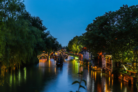 乌镇古镇夜景