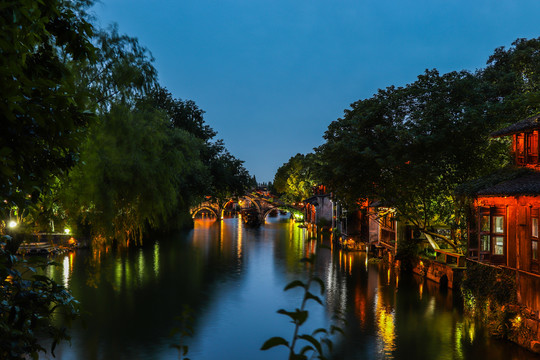 乌镇古镇夜景