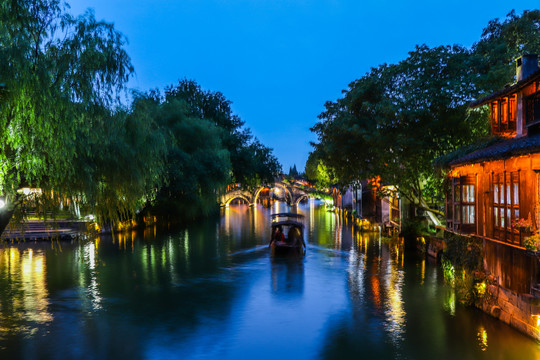 乌镇古镇夜景