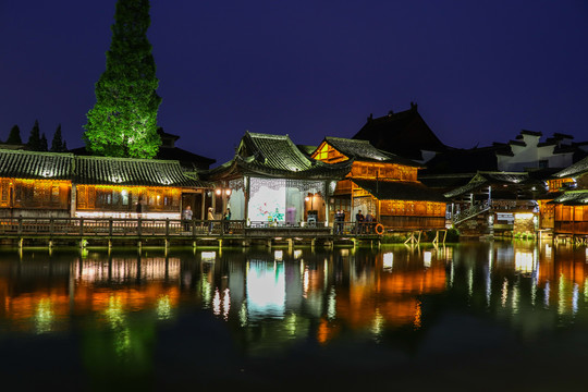 乌镇古镇夜景高清图