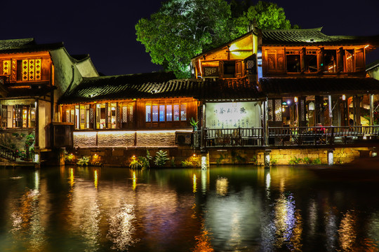 乌镇古镇夜景