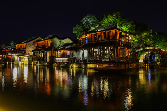 乌镇古镇夜景