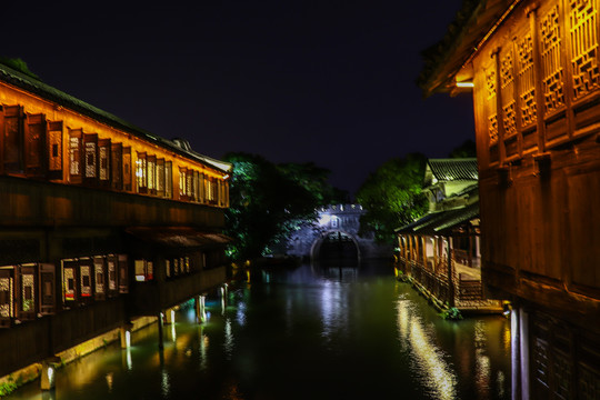 乌镇古镇夜景