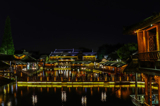 乌镇西栅古镇夜景