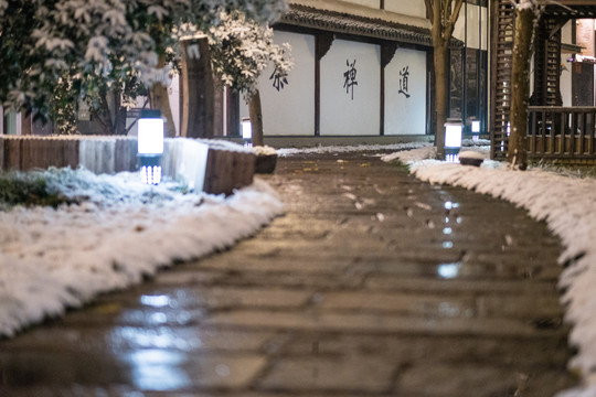 禅意雪景