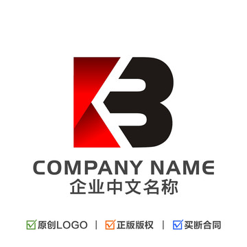 字母B字母KB组合标志