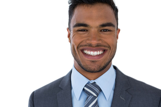 微笑的商务男性的肖像