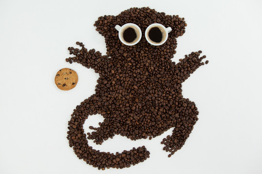 咖啡豆的图案