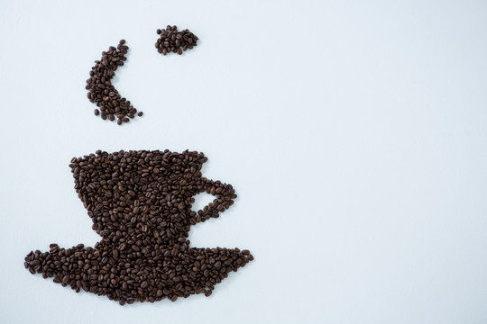 咖啡豆形成的图案
