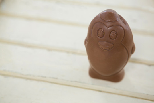 巧克力复活节蛋的特写镜头
