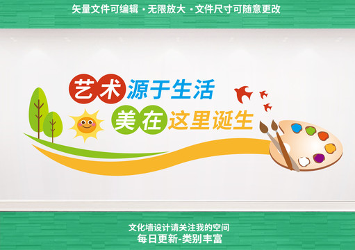 美術(shù)教室文化墻