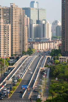 城市街道远景