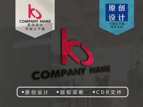 KJ字母logo