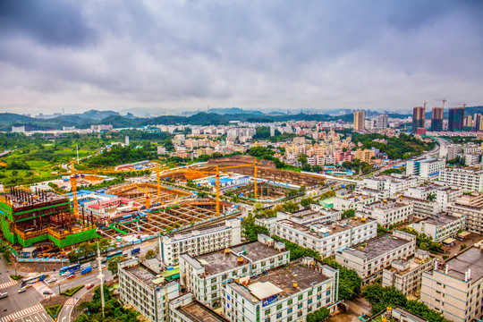 俯瞰深圳城市风光摄影