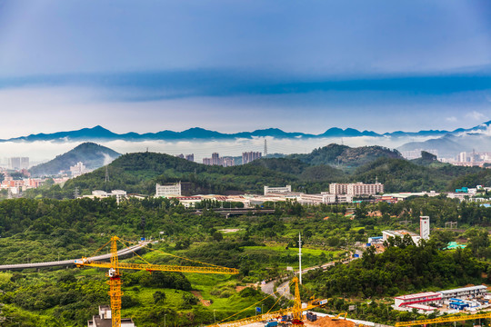 建设中的深圳龙岗区平湖