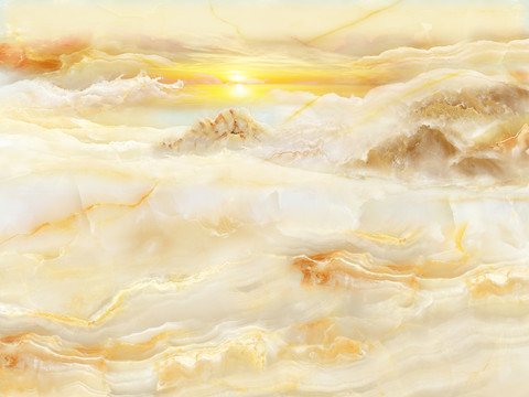 大理石山水