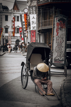 老上海黄包车