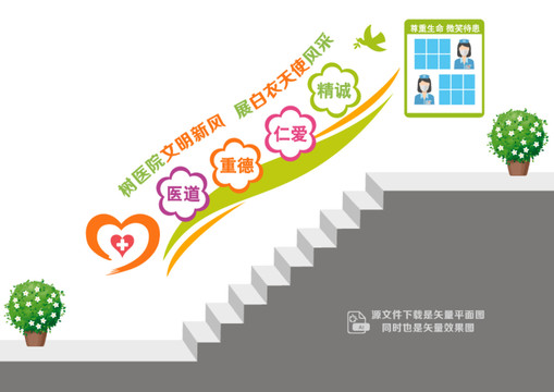 醫(yī)院樓道文化墻