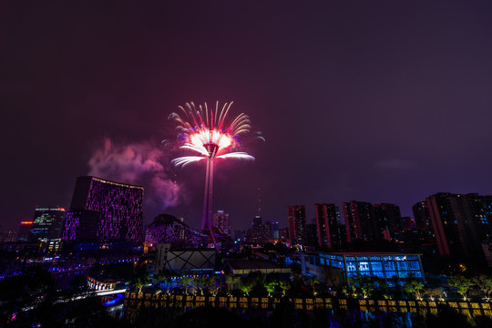 成都电视塔夜景