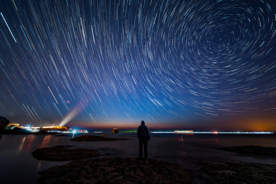 海岸星空