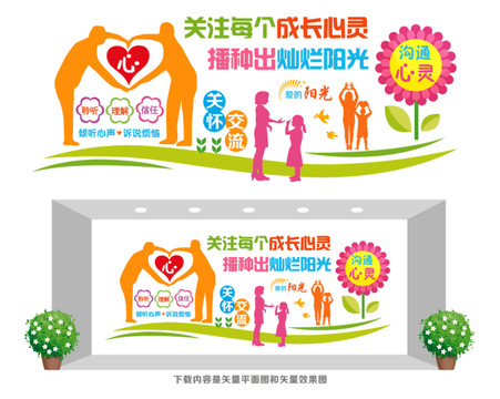 心理教育文化墻