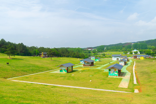 湖北武汉木兰草原风景区初夏风光