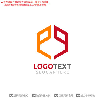 Pq字母标志logo