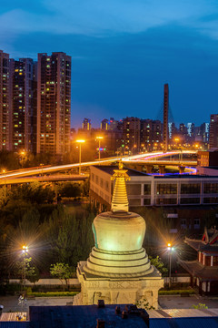 辽宁沈阳西塔夜景