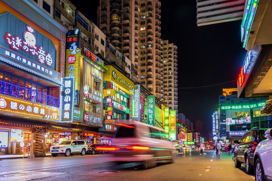 辽宁沈阳西塔街夜景