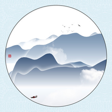 墨跡山水